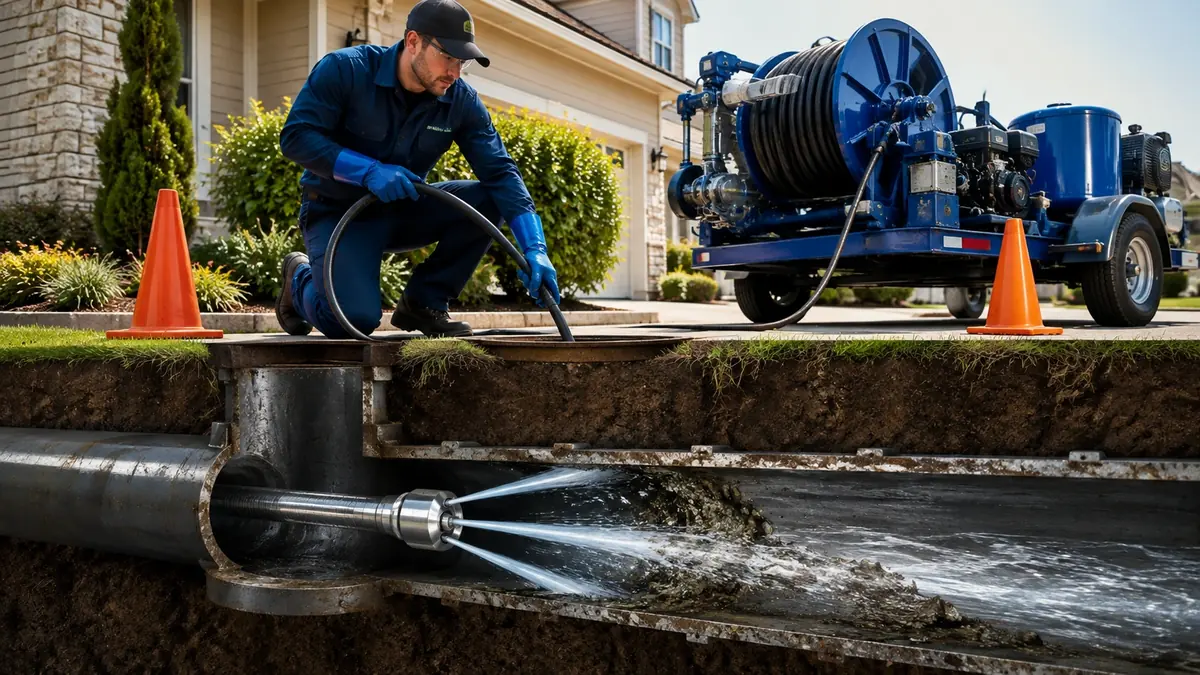Main Sewer Line Hydro Jet Cleaning in Avila Beach