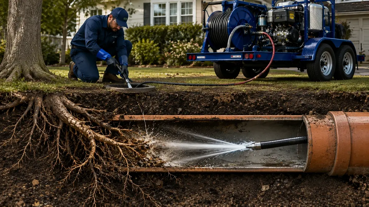 Tree Root Removal with Hydro Jetting in Avila Beach